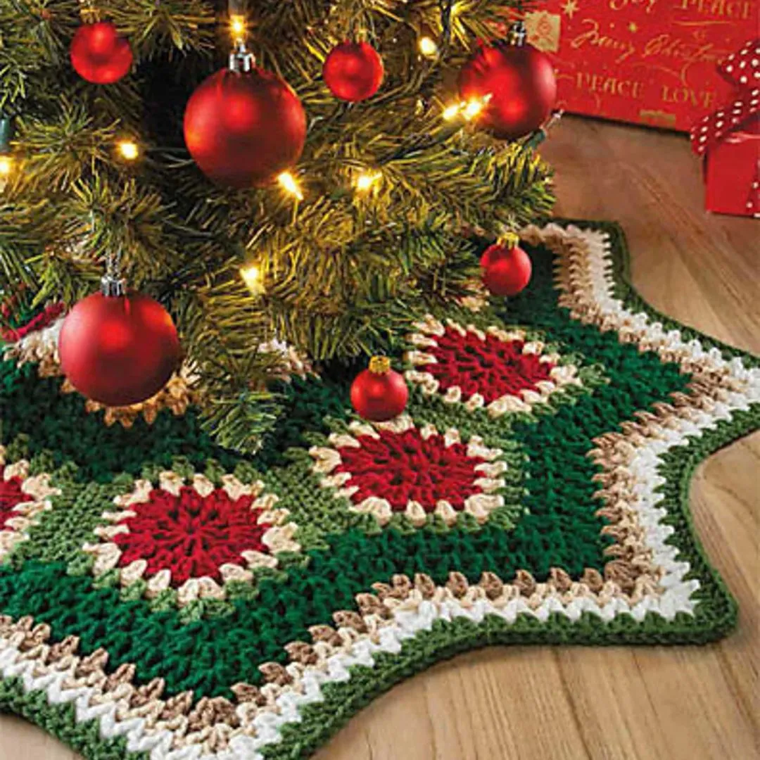 Granny Ripple Christmas Tree Skirt Pattern