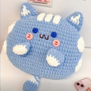 Cute Cat Pillow Crochet Pattern