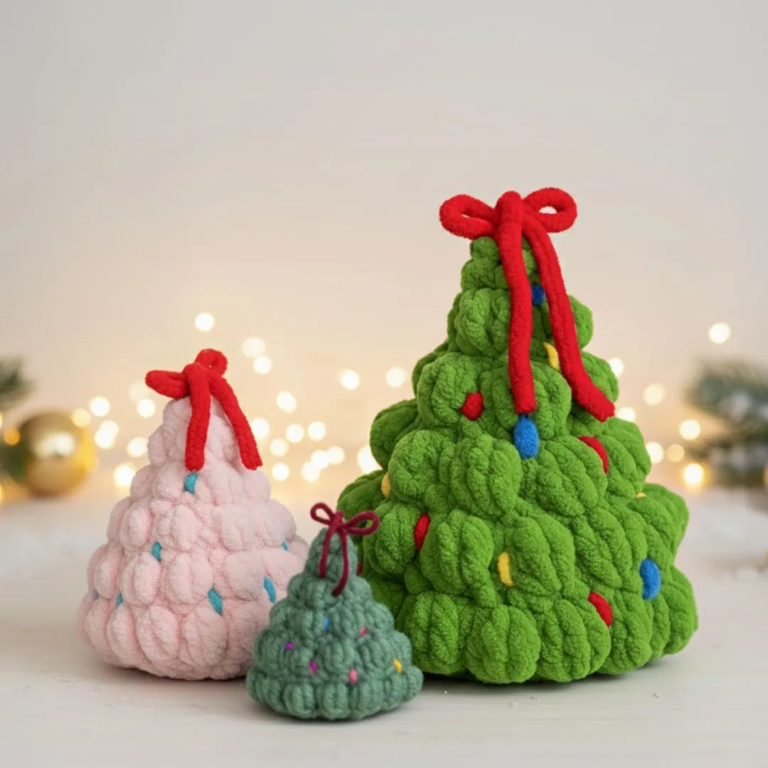 No-Sew Christmas Tree Plushie Crochet Pattern