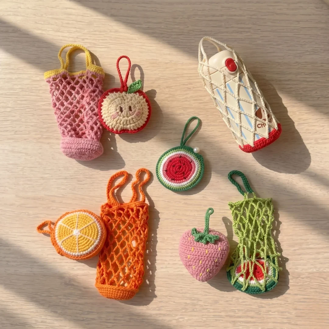 4in1 Mini Fruit Bottle Holder Crochet Pattern